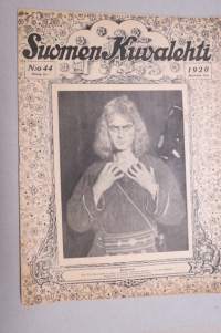 Suomen Kuvalehti 1920 nr 44, kansikuva Kullervo, Ohiolainen sanomalehtimies yhdysvaltain presidentiksi, Suomen koulunuorisotasavalta, Sankari patsaat, ym.