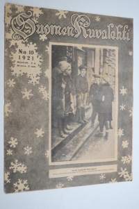 Suomen Kuvalehti 1921 nr 10, kansikuva Uusia tyyppejä Helsingissä, Venäjän edustajisto Helsingissä, Tekniikan alalta, Ulkomaan postista, Muotokuvia, ym.