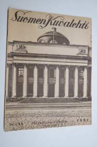 Suomen Kuvalehti 1921 nr 44, kansikuva Kirjallisuusviikolla, Minna Canth suomalainen kirjailijatar, Kirjain kokoilemisesta, Henki ja aine , Kaksi kustantajaa, ym.