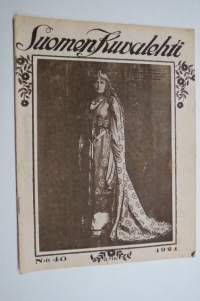 Suomen Kuvalehti 1921 nr 40, kansikuva Hanna Granfelt, Haarlan paperitehdas, Mikä on syvennyspaino, Toivioretki kellariin, tyhjiä tähkiä, Miksi Voutikin läksi, ym.