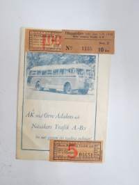 Övre Ådalens och Näsåkers Trafik AB, bus tidtabell 1948 -ruotsalainen linja-autoaikataulu
