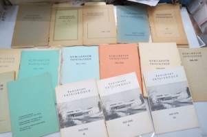 Kemijärven yhteiskoulu / yhteislyseo, erä vuosikertomuksia 1934-1970, osa tuplakappaleina, monissa mukana rehtorin puhekonsepteja ym.