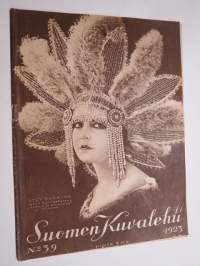 Suomen Kuvalehti 1923 nr 39, kansikuva Lycy Doraine, Valehtelevia valokuvia, Koteja kodittomille, Taidenäyttelyistä, Kansainvälinen urheilupäivä pääkaupungissa, ym.