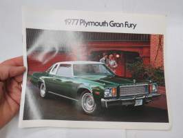 Plymouth Gran Fury 1977 -myyntiesite / sales brochure