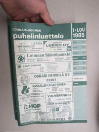 Lounais-Suomen puhelinluettelo 1985 - Telefonkatalogen för Sydvästra Finland 1985
