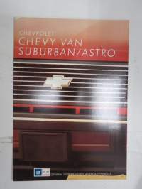 Chevrolet Chevy Van Suburban Astro -myyntiesite / sales brochure