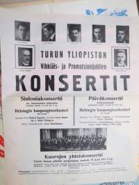 Turun yliopiston Vihkiäis- ja Promotsionijuhlien konsertit 1927 -juliste / poster