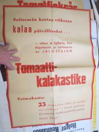 Jalostaja tomaattikalakastike - 7 kertaa viikossa kalaa -juliste / poster