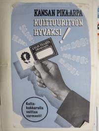 Kansan Pika-arpa kulttuurityön hyväksi -juliste / poster