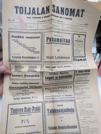 Toijalan Sanomat 2.6.1923 -sanomalehti