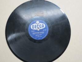 Decca SD 5327 Metro-tytöt ja Toivo Kärjen orkesteri Toukokuun unelma / Juha Eirto ja Decca-orkesteri Keskiyön tango -savikiekkoäänilevy / 78 rpm record