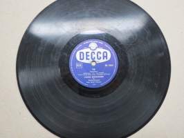 Decca SD 5354 Vieno Kekkonen ja Decca-orkesteri Tie / Wiola Talvikki ja Decca-orkesteri Mambo Bacan -savikiekkoäänilevy / 78 rpm record