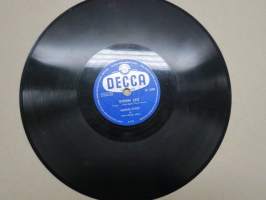 Decca SD 5290 Metro-tytöt ja Toivo Kärjen yhtye Sydän lyö / Haaveitten puisto -savikiekkoäänilevy / 78 rpm record