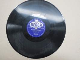 Decca SD 5286 Metro-tytöt ja Decca-yhtye Äidin syntymäpäivä / Metro-tytöt ja Toivo Kärjen yhtye Paimenhullu Soi niin katkeraan -savikiekkoäänilevy / 78 rpm record