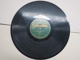 Columbia 3033-F E. Jahrl, Harmonikka Soolo Yli aaltojen / Tonavan aallot -savikiekkoäänilevy / 78 rpm record
