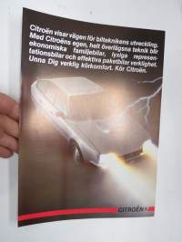 Citroën BX, CX, Visa, C 25 D 1985 modeller -myyntiesite / sales brochure