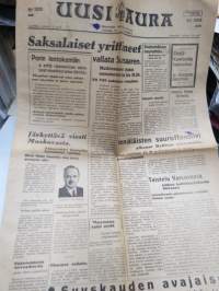 Uusi Aura, 16.9.1944, Saksalaiset yrittäneet vallata Suursaaren, Porin lentokenttä miinoitettu, Pääministeri Hackzell halvaantunut Moskovassa, Taistelu Varsovasta ym