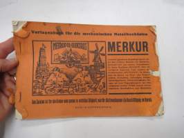 Merkur Metallbaukästen Vorlagenbuch für die mechanischen Metalbaukästen -rakennussarjan mallikirja