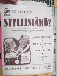 Syyllisiäkö - SF-elokuva, Kaisu Leppänen, Eino Kaipainen, Henny Valjus, Joel Rinne -elokuvajuliste