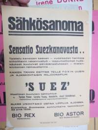 Sähkösanoma - Sensatio Suezkanavasta... 1939 -elokuvajuliste