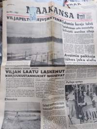 Maakansa, 23.8.1961, Tulvat tekevät tuhoa, Ryttylä lasitehdas, Työvoimapula suurin metsätöissä, Itäsaksalaiset rakentavat betonimuuria, ym. -sanomalehti