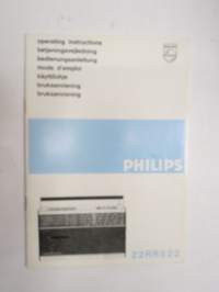 Philips 22RR522 radio recorder / radionauhuri -käyttöohje - operating instructions, mode d´emploi, betjeningsvejledning, bedienungsanleitung, bruksanvisning