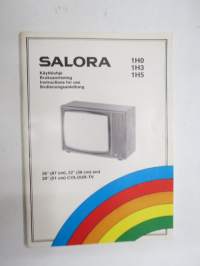 Salora 1H0, 1H3, 1H5 televisio -käyttöohje - operating instructions, bruksanvisning, Bedienungsanleitung