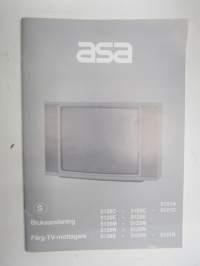 ASA 5128, 5125, 5121 eri malliversioineen televisio -käyttöohje -operating instructions, bruksanvisning