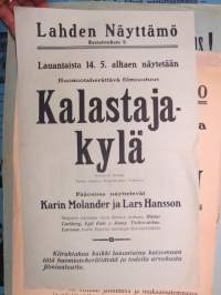 Lahden Näyttämö, Lahti - Kalastajakylä, Karin Molander & Lars Hansson  -elokuvajuliste / movie poster