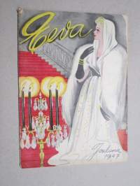 Eeva 1947 nr 12 Avioliiton kompastuskivet, Mustien joulua suomalaisessa talossa Haitissa, Suuri iltajuhla punaisen ristin merkeissä, Nainen pukeutuu miestä varten ym