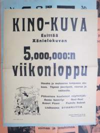 Kino-Kuva esittää Äänielokuvan - 5,000,00:n viikonloppu, Ren'ee Saint-Cyr, Noel-Noel, Robert Pizani, Paulelle Dubost, 1941 -elokuvajuliste / movie poster