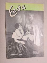 Eeva 1946 nr 6 kansikuva Aino-Inkeri Notkola ja Vappu Elo kansanteatterissa, Morsiameni pukuko?, Romantiikkaa Uruguaylaisessa täysihoitolassa, Mitä on juhannus?, ym.