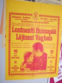Luutnantti Huimapää - Löjtnant Våghals, Ramon Novarro -elokuvajuliste / movie poster