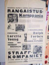 Rangaistuskomppania (Ranskan muukalaislegioona) Straffkompaniet, Loretta Young, Ralph Forbes -elokuvajuliste / movie poster