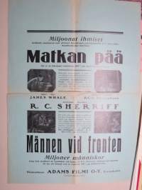Matkan pää - Männen vid fronten, ohjaus James Whale -elokuvajuliste / movie poster