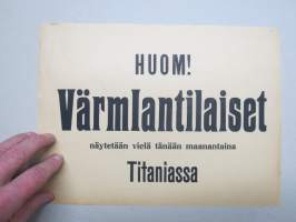 Värmlantilaiset, Tor Weijden & Anna Nilsson, elokuvateatteri Titania -elokuvajuliste / movie poster