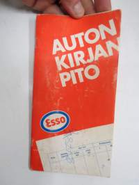 Esso - auton kirjanpito ja  Esso Test huoltoasemaluettelo 1.1.1973