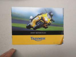 Triumph 2001 sport motorcycles / moottoripyörät - myyntiesite / sales brochure