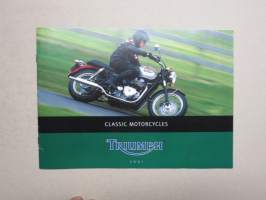 Triumph 2001 classic motorcycles / moottoripyörät - myyntiesite / sales brochure