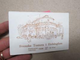 Svenska Teatern i Helsingfors, kuvert med biljett, illustrerad av Henrik Tikkanen -kirjekuori lippuineen