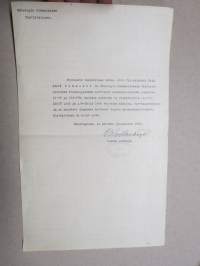 Helsingin Suomalainen Yksityislyseo -18.12.1930 asiakirja, allekirjoitus B. Gyllenbögel, Lyseon johtaja