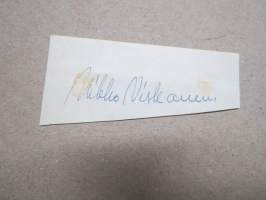 Mikko Niskanen -nimikirjoitus / signature - autograph
