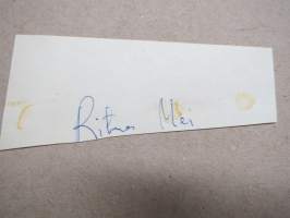 Ritva Me??? -nimikirjoitus / signature - autograph