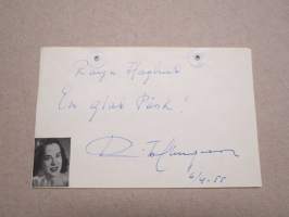 Rita Elmgren -nimikirjoitus / signature - autograph