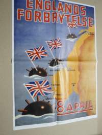Englannin rikos 1940 - Sodan lehdet dokumentti 10 -juliste + lehti / lehdet, uustuotantoa / poster, reprint