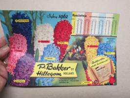 P. Bakker Oy Hillegom Syksy 1962 kukkasipulit, perennat, ruusut, koristepensaat -kuvasto / plants & bulbs catalog