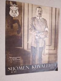 Suomen Kuvalehti 1933 nr 22, kansikuva Uusi sotamarsalkka kenraali C.G. Mannerheim, Kun lahnan päähän kasvaa sammal, Suomalaisen teollisuusmiehen suurtyö, ym.