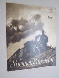 Suomen Kuvalehti 1933 nr 23, kansikuva Kesä-matkat alkavat, Maakuntiemme kauneus, Hauki, Kaivopuiston kesäteatterin tarina, Manalle menneitä kirjankustantajia, ym.