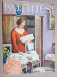 Kotiliesi 1933 nr 7, kansikuva Rudolf Koivu, Äidin hengenvaara, Kumarra poikani, Etelä-Pohjalainen talo ennen ja nyt, Sokeriherneitä keskikesästä syksyyn, ym.