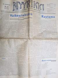 Nyyrikki - Suomen yleinen viikkolehti 1936 nr 37 -ajanvietelehti